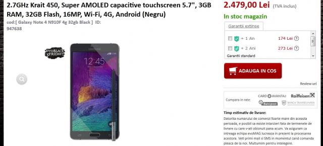 Black Friday 2015 pentru cei care s-au trezit târziu: Samsung Galaxy Note 4 la reducere - muchii tăioase şi preţ tăiat