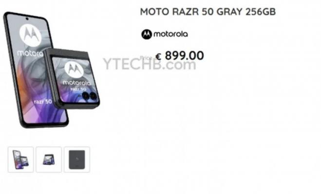 Motorola RAZR 50 - sume de comercializare