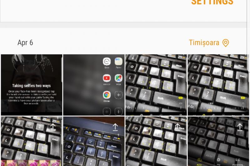 Interfața aplicației camerei telefonului Samsung Galaxy S8: Screenshot_20170406-154956.jpg