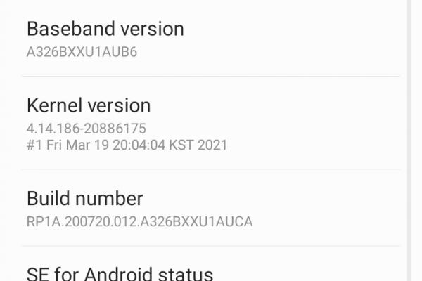 Galerie capturi de ecran Samsung Galaxy A32 5G (Screenshots intefață grafică)