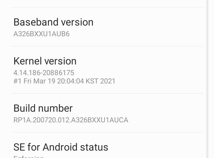 Galerie capturi de ecran Samsung Galaxy A32 5G (Screenshots intefață grafică): Screenshot_20210526-005541_Settings.jpg
