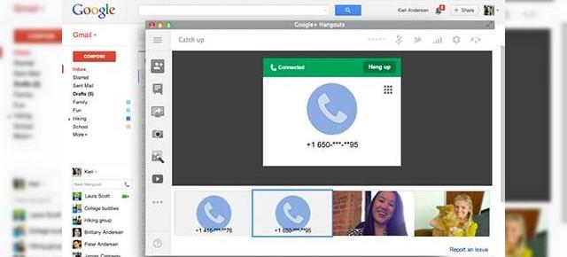 Google Hangouts permite acum realizarea de apeluri, inclusiv din Gmail