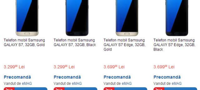 Samsung Galaxy S7 şi Galaxy S7 Edge disponibile la precomanda la eMAG.ro; Iată preţurile!