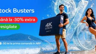 A început Stock Busters la eMAG; cele mai bune oferte la telefoane, televizoare, tablete, laptopuri și electrocasnice
