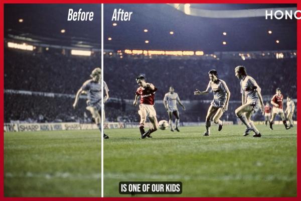 HONOR folosește AI pentru a restaura fotografii istorice ale clubului Manchester United