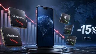 Piața procesoarelor pentru smartphone-uri scade cu 15% în 2026; Qualcomm și MediaTek pierd teren