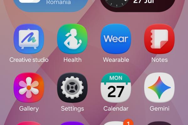 Samsung Galaxy Z Fold8 Ultra - Screenshots interfață grafică