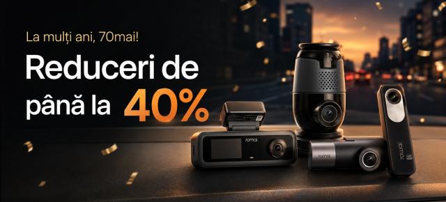 La mulți ani, 70mai! Compania împlinește 10 ani și oferă reduceri de până la 40% la camere auto 4K, 2K și kit-uri 4G