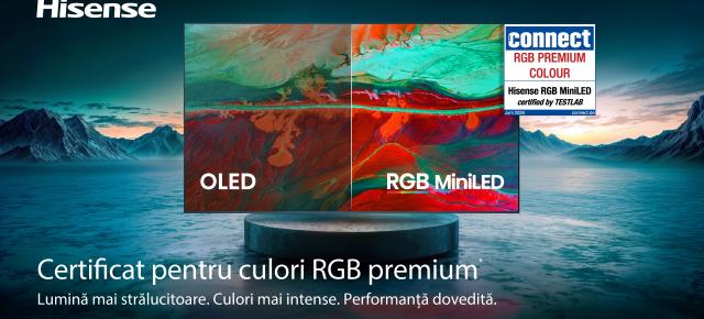 Hisense RGB MiniLED primește certificarea RGB Premium Colour; Sunt impuse praguri serioase pentru HDR