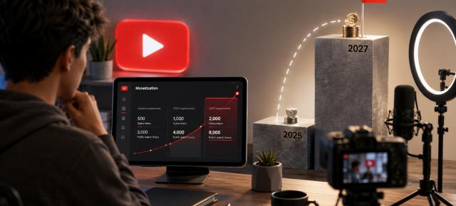 Va fi mai greu să faci bani pe YouTube din 2027; Pragurile de monetizare se dublează pentru creatorii noi