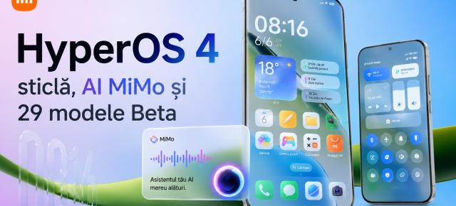 Xiaomi lansează HyperOS 4: interfață cu efect de sticlă, AI MiMo și primele 29 de modele din programul Beta