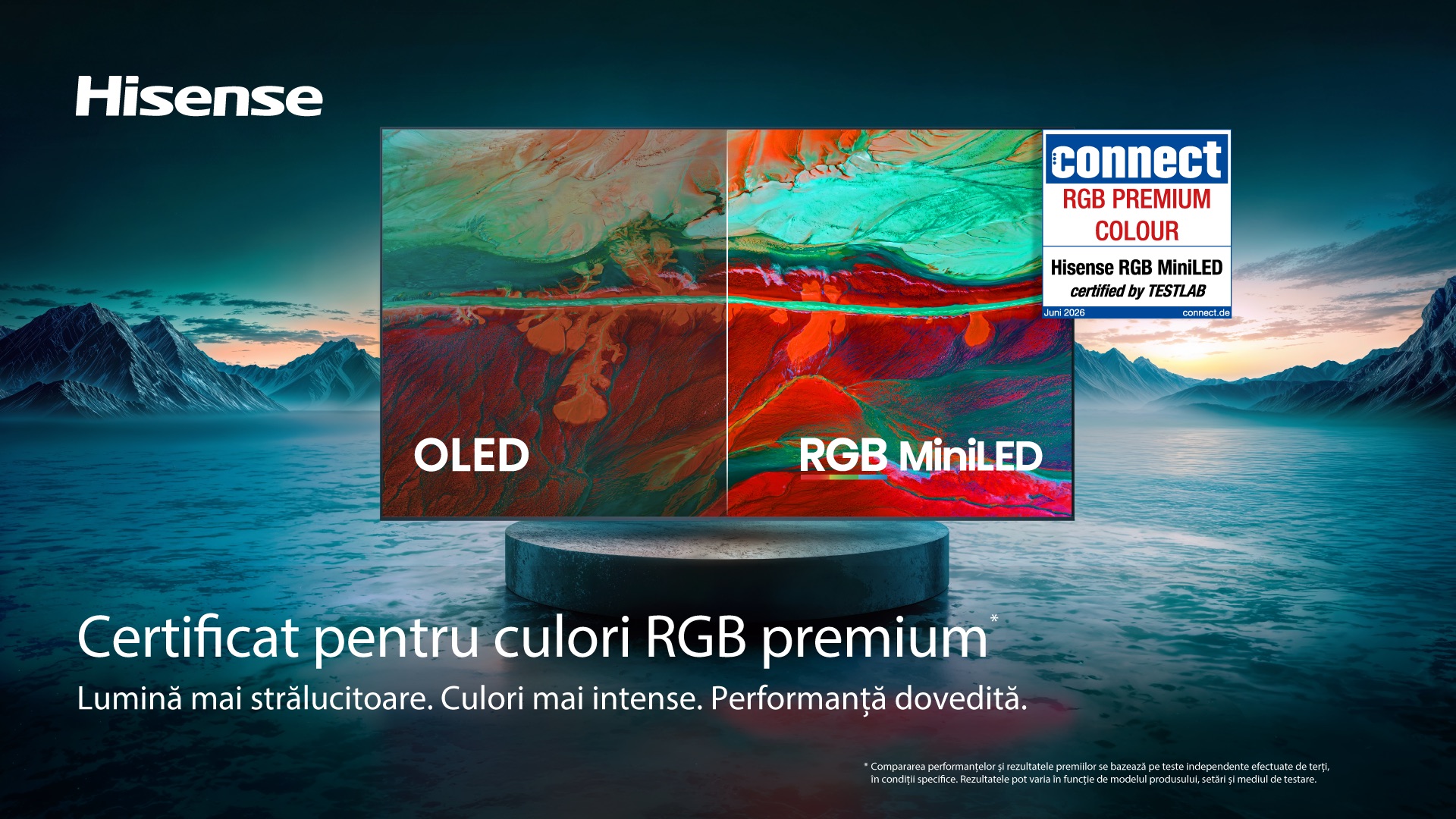 Hisense RGB MiniLED primește certificarea RGB Premium Colour; Sunt impuse praguri serioase pentru HDR