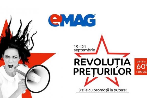 Revoluția Prețurilor eMAG are loc în perioada 19 - 21 septembrie; iată un smartphone arătos, un laptop bine echipat și o consolă ediție limitată