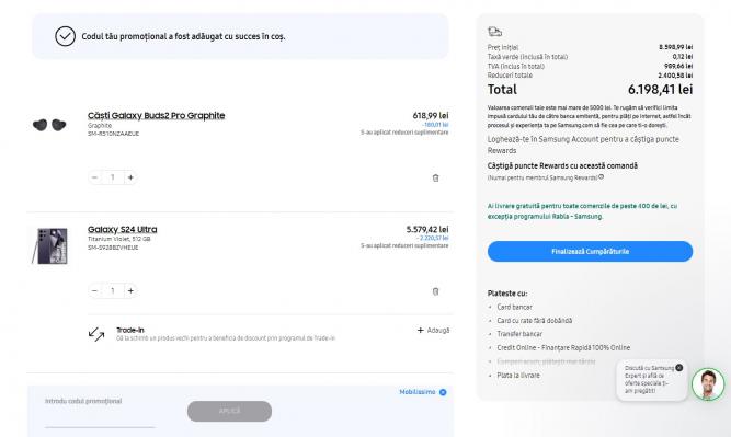 Ofertă Galaxy S24 + Galaxy Buds2 Pro - Samsung România