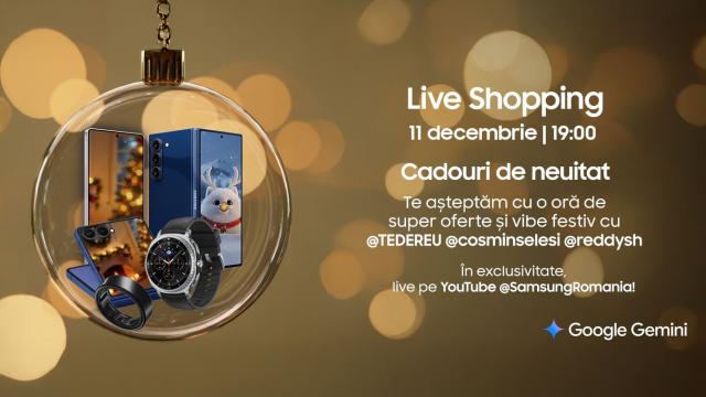 <b>Ghid de shopping de Crăciun: de la "ce telefon Samsung să iau" până la "îmi schimb frigiderul" cu LIVE Shopping!</b>Finalul de an înseamnă şi restrospective pentru produsele lansate, dar şi entuziasmul pregătirilor de sărbători. Ce să aleg? Ce produs e mai bun? De ce am nevoie de fapt? Cum stăm cu bugetul? Retrospectiva Samsung pe anul 2025 