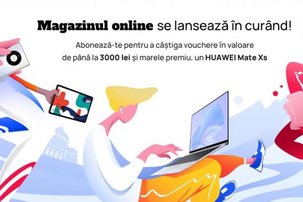 Lansarea magazinului Huawei Online Store va aduce premii atractive pentru iubitorii de tehnologie: vouchere de 3.000 lei, premii surpriză și un pliabil Mate Xs