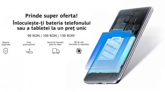 <b>Până pe final de an îți poți înlocui bateria telefonului tău Huawei la reducere; Se dă startul campaniei "Înlocuirea bateriei la preț unic”</b>La început de săptămână posesorii de telefoane și tablete Huawei primesc o veste bună, aceea că Huawei Consumer BG tocmai ce a lansat campania "Înlocuirea bateriei la preț unic" - o promoție care vine în întâmpinarea 