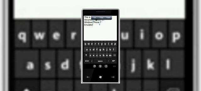 Prima actualizare a lui Windows Phone 7 (copy/paste) disponibilă pe terminalele dezvoltatorilor