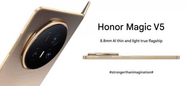 Honor Magic V5 va măsura doar 8.8 mm pliat, un nou record pentru segmentul de pliabile carte