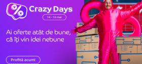 A început Crazy Days la eMAG cu oferte speciale la mii de produse în perioada 14-16 mai! Ce îți cumperi?