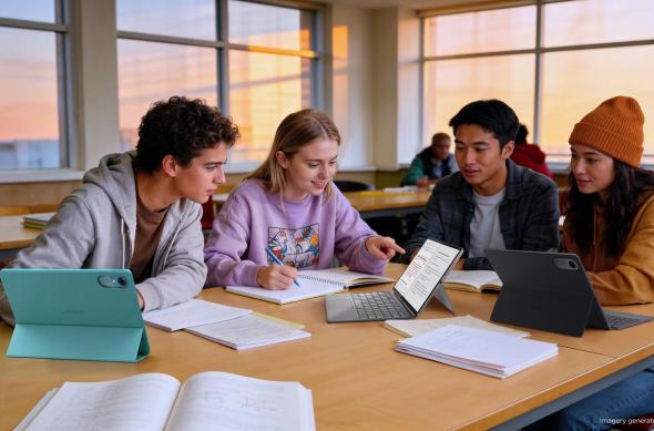 Lenovo propune tablete cu inteligență artificială pentru educație: 08_Idea_Tab_Pro_Gen2_Teamwork_Collaboration.jpg