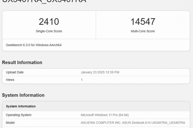ASUS ZenBook A14 (UX3407) - GeekBench: GeekBench (2).jpg