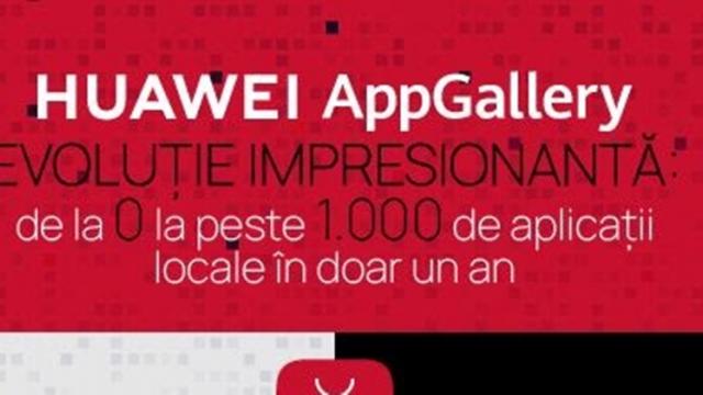 <b>Huawei AppGallery a ajuns de la zero la 1000 de aplicaţii româneşti în doar un an; Iată evoluţia sa</b>Huawei AppGallery este în acest moment pe locul 3 în lume în rândul magazinelor de aplicaţii, după Play Store şi App Store. A crescut foarte mult în ultimul an, după ce Huawei nu a mai putut folosi 