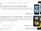 HTC EVO 3D, primul HTC dual core cu ecran 3D și tableta HTC EVO View 4G, oficiale pe site-ul Sprint