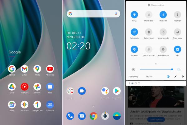 Interfață grafică OnePlus Nord N10 5G (capturi de ecran)
