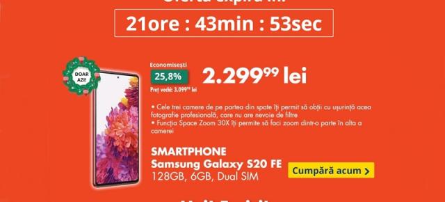 OCAZIA ZILEI pe FLANCO: Samsung Galaxy S20 FE (Fan Edition) la doar 2.299 de lei!