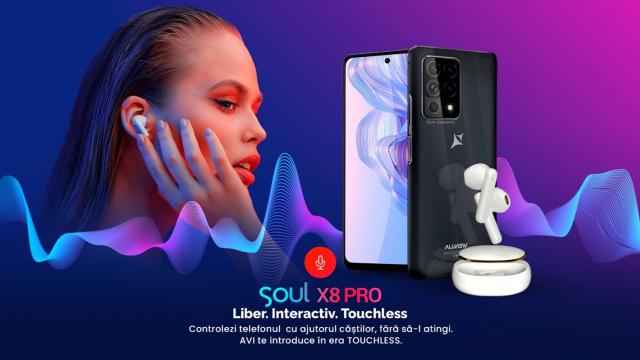 <b>Allview Soul X8 Pro devine oficial drept primul smartphone Penta-Camera al companiei</b>După câteva teasere oficiale din partea companiei brașovene, Allview a lansat astăzi oficial smartphone-ul mult așteptat Soul X8 Pro. Acesta impresionează printr-un design elegant și un setup de camere penta în spate. Alături de acesta au debutat și căști