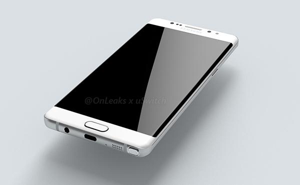 Samsung Galaxy Note 6 Edge apare în imagini 3D foarte clare şi detaliate; Pare mai pătrăţos decât Note 5 şi mai îngust; Vine cu port USB Type C!