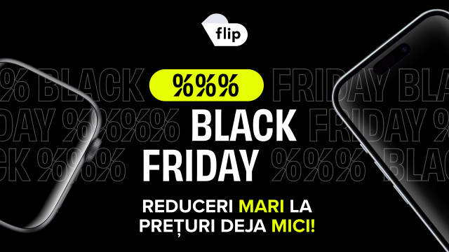 <b>Flip.ro ține Black Friday toată luna noiembrie; Campanie activă în patru țări, cu peste 30.000 de produse recondiționate</b>Flip ne-a trimis un comunicat prin care anunță că în 2025, campania de Black Friday nu mai ține câteva zile, ci o lună întreagă. Începe pe 31 octombrie și se încheie pe 30 noiembrie. Noutatea importantă e că nu se mai limitează la România - campania e..