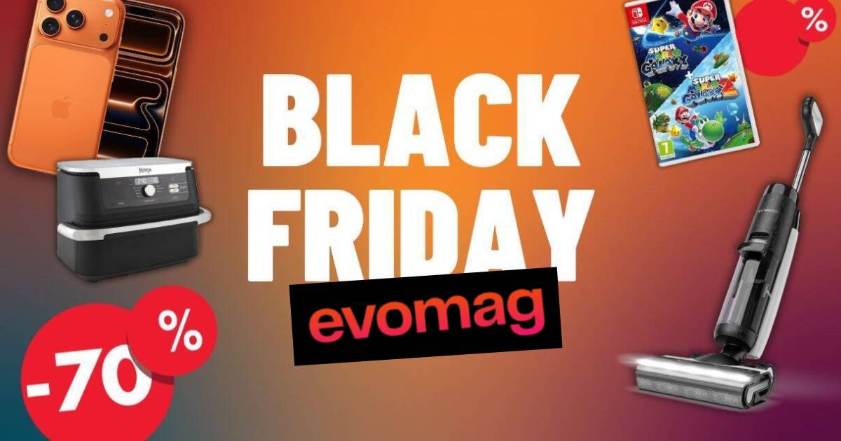 evomag dă startul promoțiilor de Black Friday 2025 la miezul nopții! Reduceri de până la 70% la televizoare, telefoane, electrocasnice și alte gadget-uri