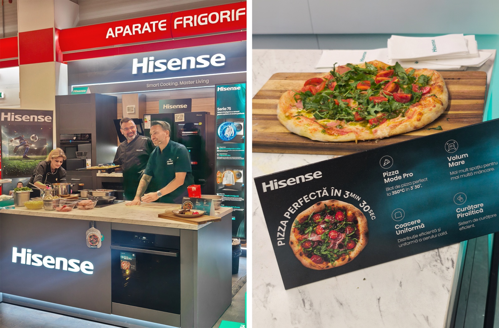 Pizza în 3 minute și 30 de secunde la Altex Pantelimon; Hisense își arată cuptoarele în fața publicului