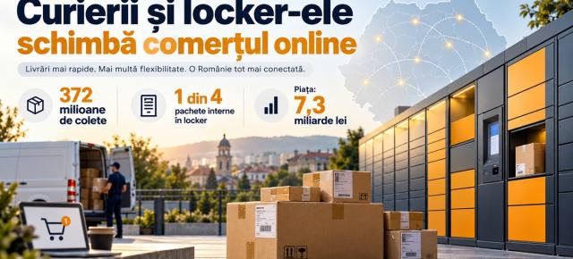 ANCOM: Piața poștală din România a ajuns la 7,3 miliarde de lei în 2025; unul din patru colete interne a fost livrat la locker