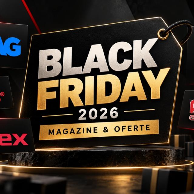 Listă magazine Black Friday 2026: când încep reducerile la eMAG, Altex, Flanco, evoMAG și ceilalți retaileri