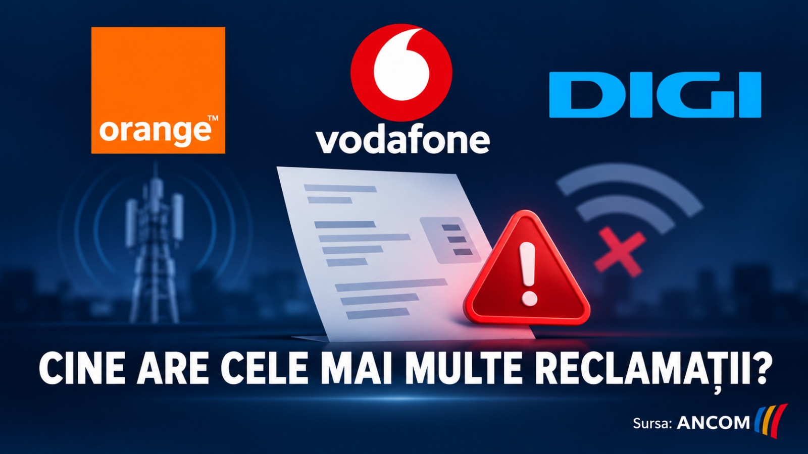 Cine primește cele mai multe reclamații la internet? Diferențe mari între Digi, Orange, Vodafone și Nextgen