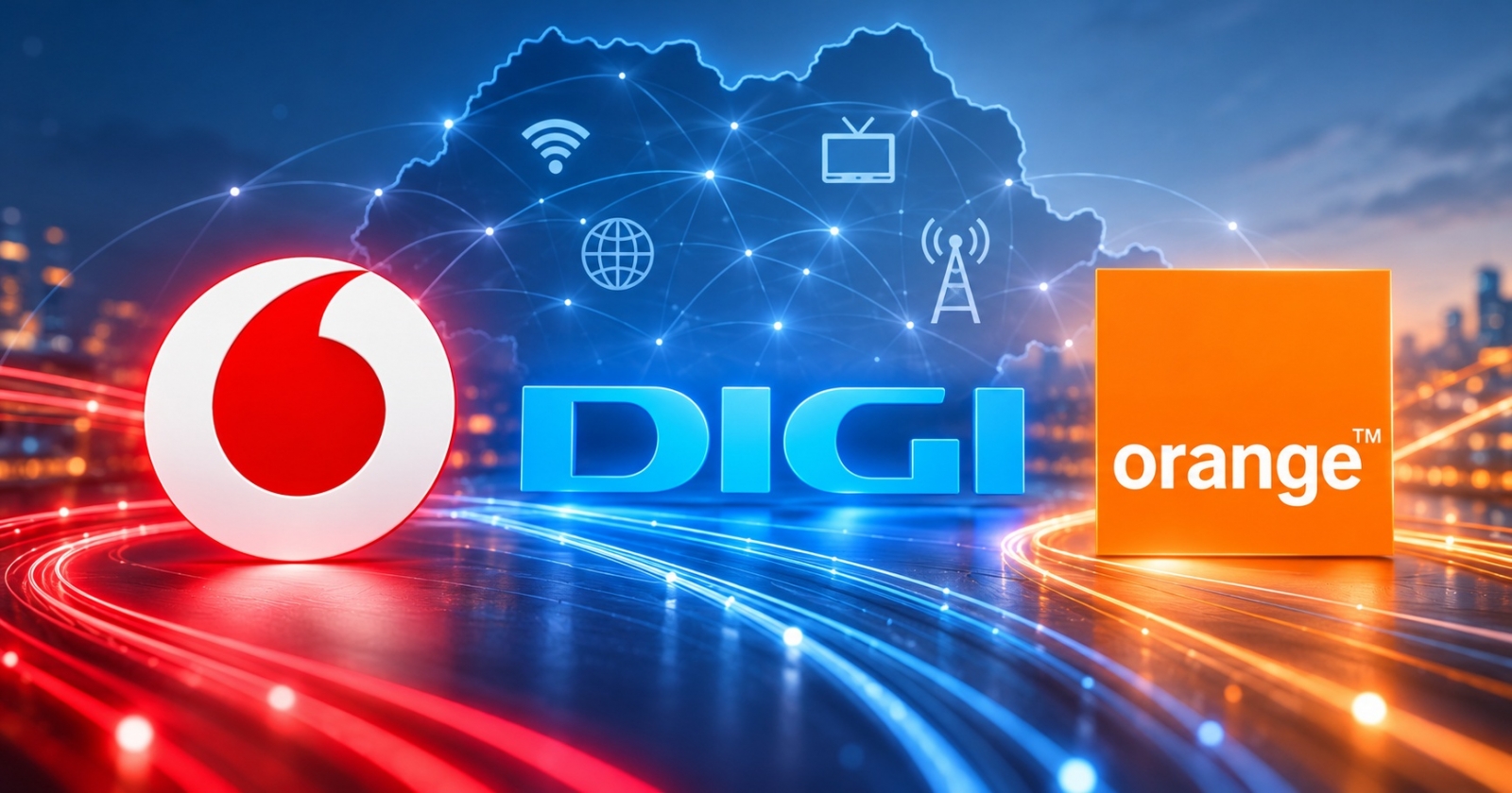 Digi domină internetul fix și televiziunea, Orange conduce la venituri iar Vodafone crește timid; Iată cum arată piața telecom din România