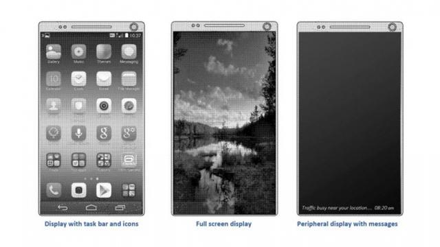 <b>Un nou brevet Huawei descrie un smartphone cu scanner de amprente în display și "zonă de ecran suplimentară"; Posibil Mate 20 Pro</b>La început de săptămână aflăm faptul că cei de la Huawei tocmai ce au primit un nou brevet, unul depus în primăvara acestui an și publicat abia acum. Patentul face referire la un smartphone cu scanner de amprente integrat în ecran și zonă 