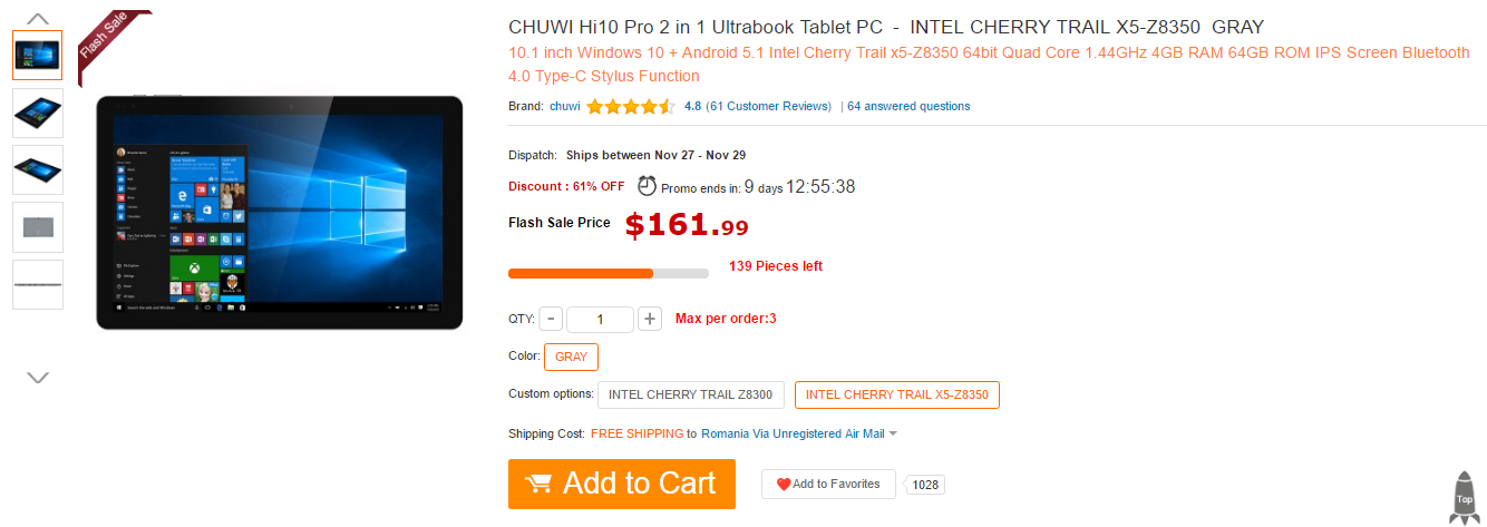 Black Friday made in China: iată cele mai bune oferte din 2016 ale Gearbest, Everbuying, TomTop și alți retaileri asiatici - imaginea 16