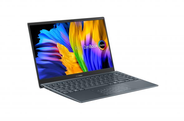 Galerie - ASUS ZenBook 13 UM325/UX325: zenbook_13_oled_ux325_product_photo_2g_pine_grey_11th_gen_intel_processor.jpg