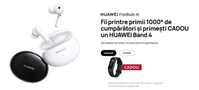 Huawei lansează pe plan local căștile FreeBuds 4i (cadou smartband pentru primii 1000 de cumpărători), o tabletă, primul monitor din portofoliu și o periuță de dinți electrică