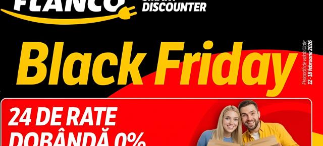 Black Friday „de iarnă” acum la Flanco! Catalogul cu oferte e activ și ne aduce friteuză la 99 lei, smart TV de 139 cm, 4K la 1.699 lei
