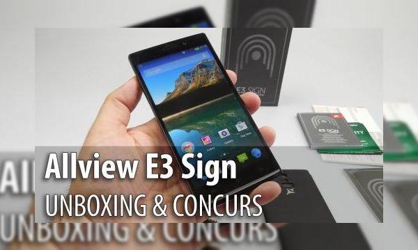 Allview E3 Sign unboxing & concurs: primul telefon cu scanner de amprente de la Allview scos din cutie, vine cu accesorii atractive (Video)