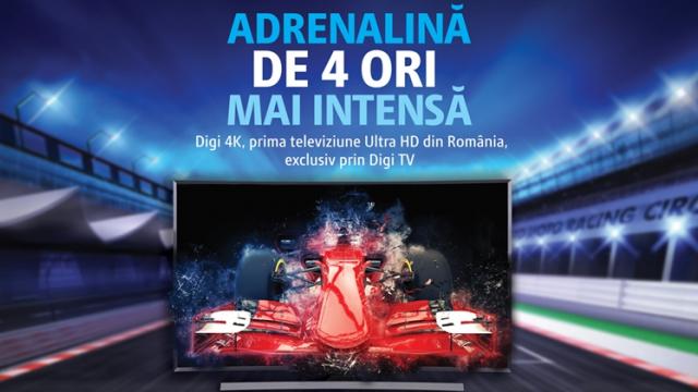 <b>[UPDATE, avem frecvența de difuzare: 498000Hz - modulație QAM 256] - Digi 4K va începe difuzarea de materiale UHD din acest weekend; Este prima televiziune din România ce emite la o asemenea rezoluție</b>Aflăm astăzi pe seama unui comunicat de presă faptul că din acest weekend începe difuzarea primelor programe la rezoluție 4K de către postul de televiziune Digi 4K. Pentru început vom avea parte de o perioadă de teste urmând ca mai apoi