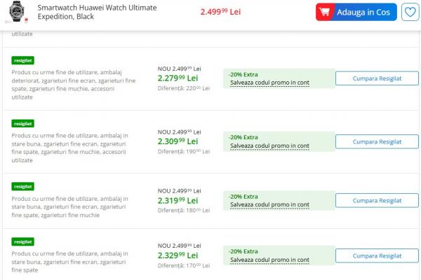 Huawei Watch Ultimate Expedition resigilat