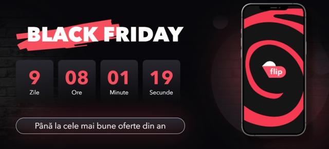 Flip.ro va da startul campaniei Black Friday pe 12 noiembrie și avem catalogul cu telefoane vedetă; iPhone de la 299 lei 