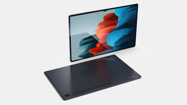 <b>Samsung Galaxy Tab S8 Ultra apare în primele randări realiste! Are display masiv, de 14.6 inch în diagonală și notch</b>Anul trecut debuta seria de tablete Galaxy Tab S7, compusă din modele de 11 inch, respectiv 12.4 inch dacă ne gândim la varianta Plus. Ei bine, dacă cea din urmă vi se părea gigantică, aflați că firma sud-coreeană pregătește un model masiv, Ultra