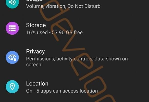 Capturi ecran din Android Q (build timpuriu)